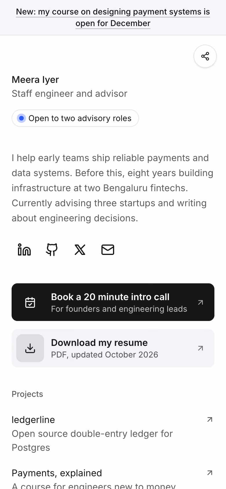 The Quiet Links template