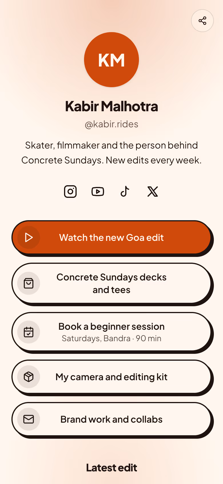 The Sticker Links template